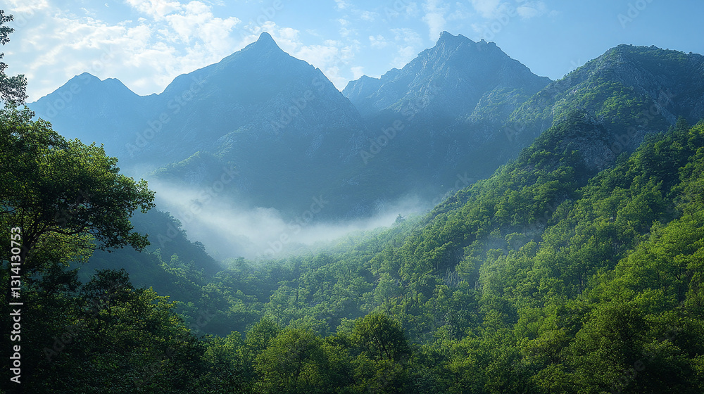 Obraz premium mountain landscape with clouds