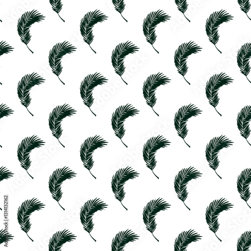 Seamless pattern with tropical leaves doodle for decorative print, wrapping paper, greeting cards, wallpaper and fabric