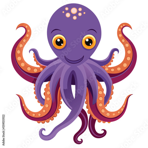 octopus vector images on white background