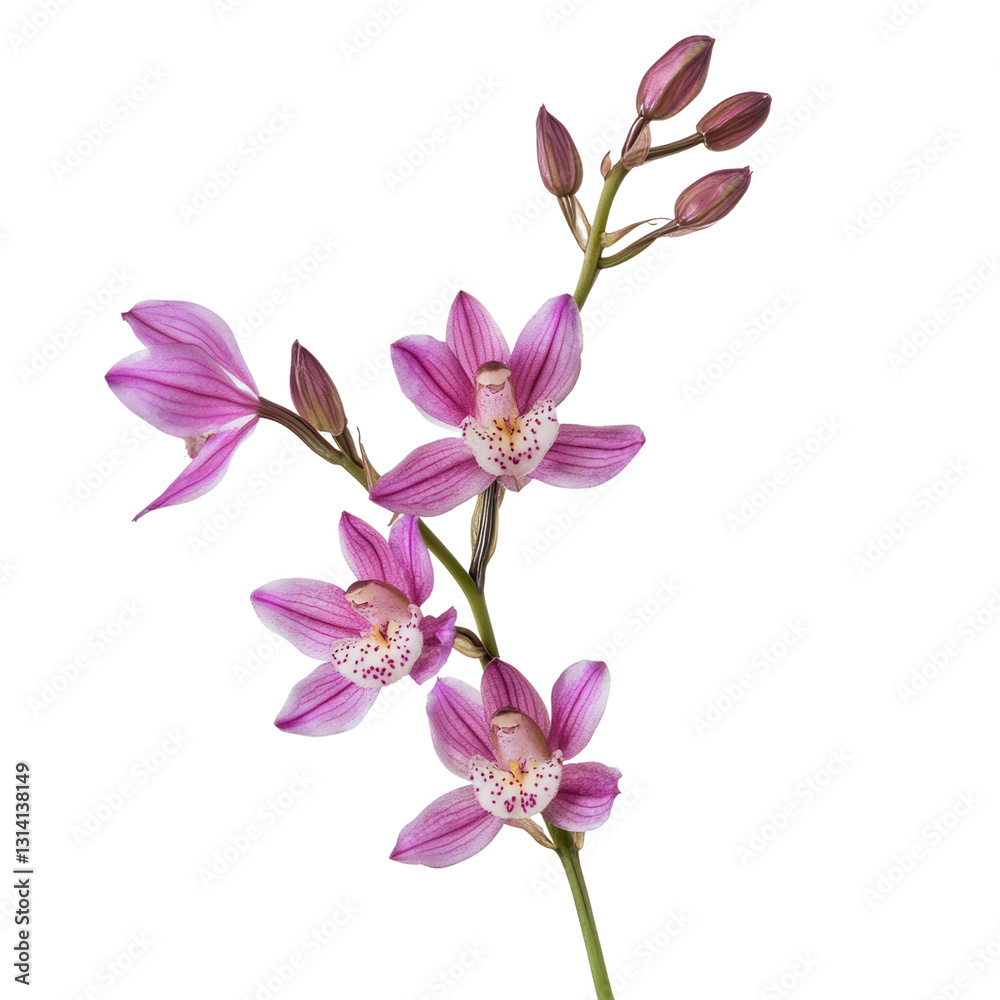 Orchid's Elegant Charm: A captivating orchid blossom in full bloom, its delicate petals in shades of pink and purple, symbolizing elegance and serenity. Orchid's Elegant Charm: A captivating orchid blossom in full bloom, its delicate petals in shades of pink and purple, symbolizing elegance and serenity.