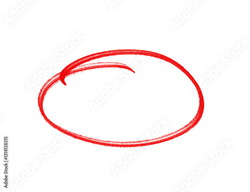Red Hand drawn marker red circles round set. Doodle round shapes. Crayon circle highlight, freehand ovals doodle. Chalk pencil ellipse frames, round shapes in sketch style. no background 