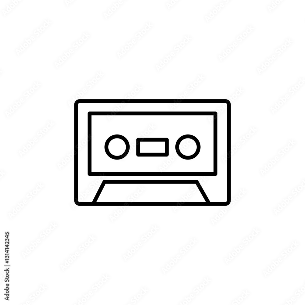 Cassette line icon Cassette line icon