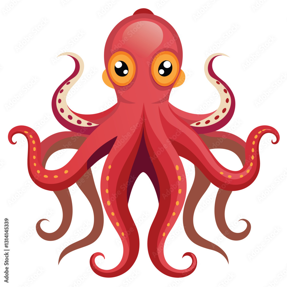 octopus vector image on white background octopus vector image on white background
