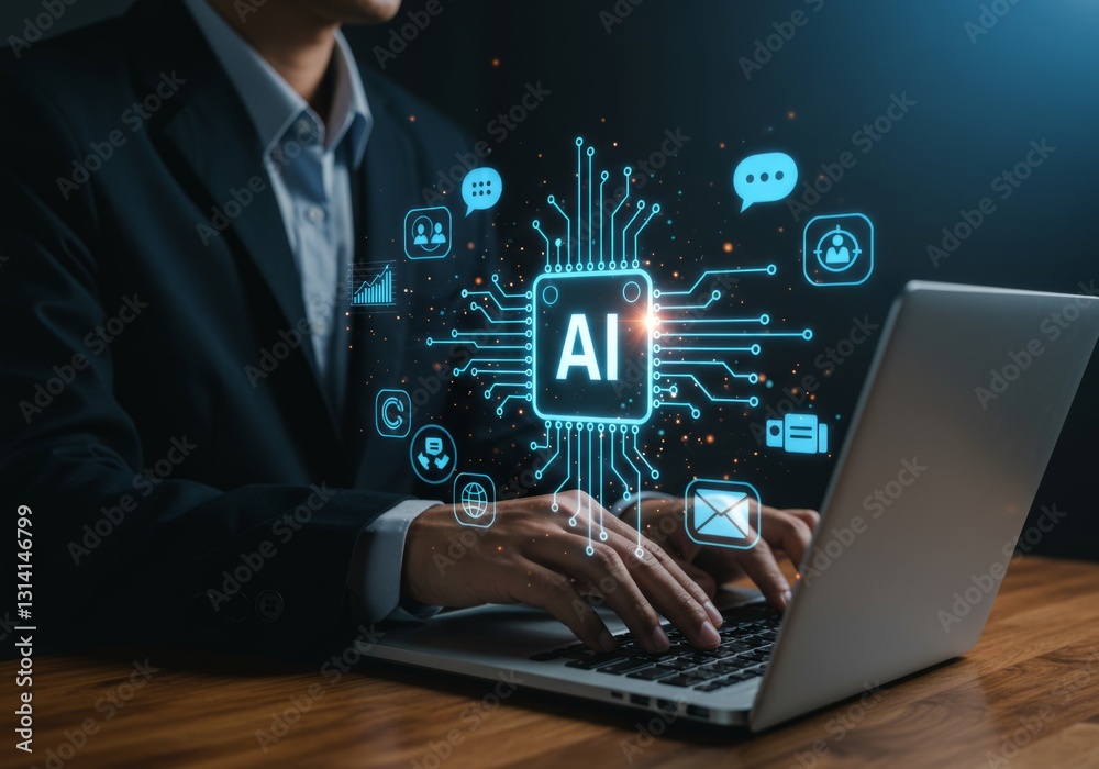 Fototapeta premium Artificial Intelligence Digital Innovation