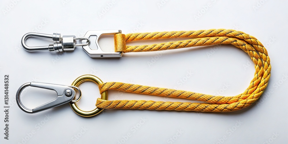 Aerial View of Tool Lanyards on White Background - Flat Lay Product Photography Aerial View of Tool Lanyards on White Background - Flat Lay Product Photography