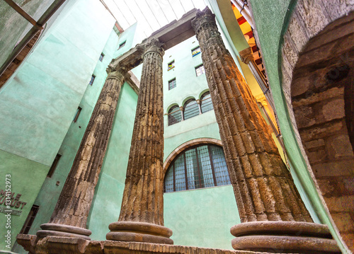 The main Roman temple in Barcelona dedicated to Caesar Augustus