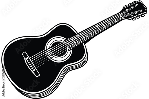 guitar silhouette vector clipart