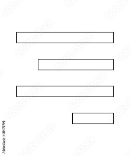 Right align icon in thin outline