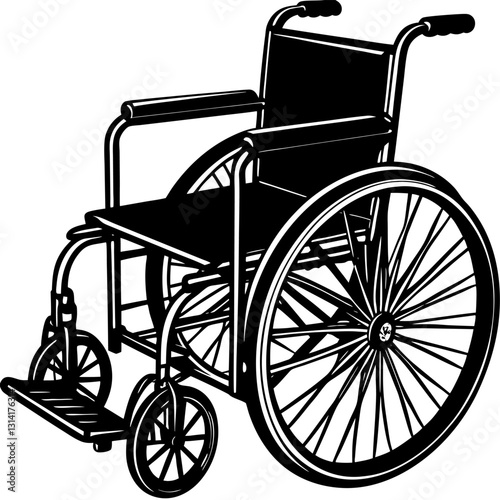 AI-generated vector illustration of a wheelchair