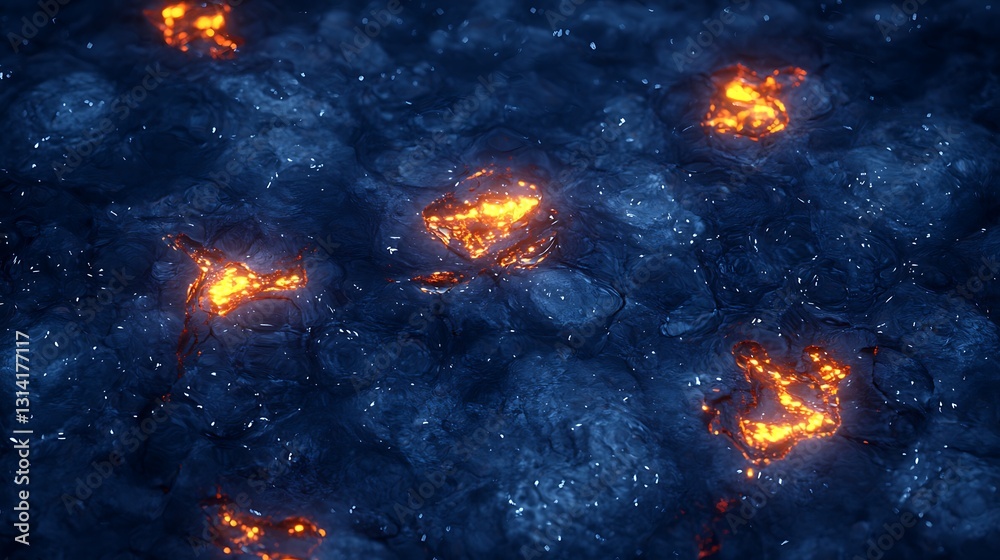 Illuminating Lava on Dark Surface Illuminating Lava on Dark Surface