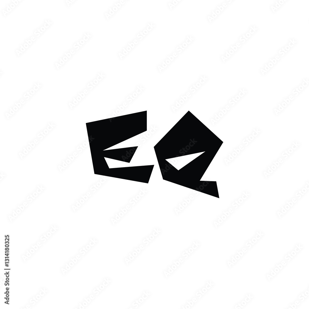 EQ monogram logo design letter text name symbol monochrome logotype alphabet character simple logo EQ monogram logo design letter text name symbol monochrome logotype alphabet character simple logo