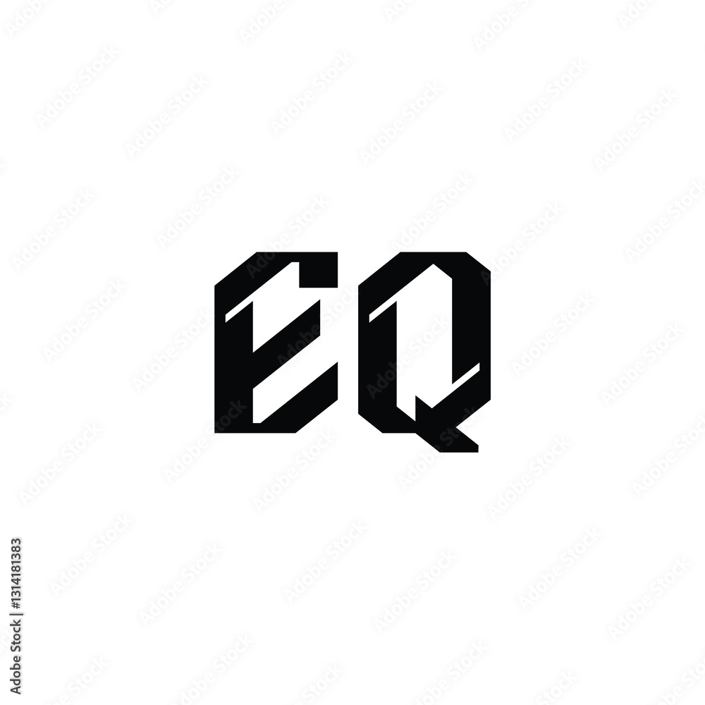 EQ monogram logo design letter text name symbol monochrome logotype alphabet character simple logo EQ monogram logo design letter text name symbol monochrome logotype alphabet character simple logo