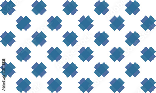 chessboard style white blue cross background repeat seamless pattern design for fabric printing or replete wallpaper patter