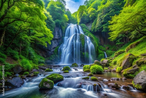 Experience Komadome Falls' breathtaking beauty through stunning high-resolution photography.  Japan's natural wonder awaits.