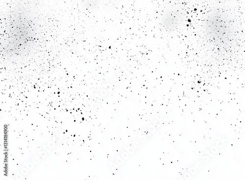 Minimalist Grunge Texture Black Ink Splatter on White Background