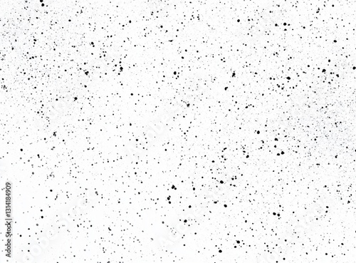 Minimalist Grunge Texture Black Ink Splatter on White Background