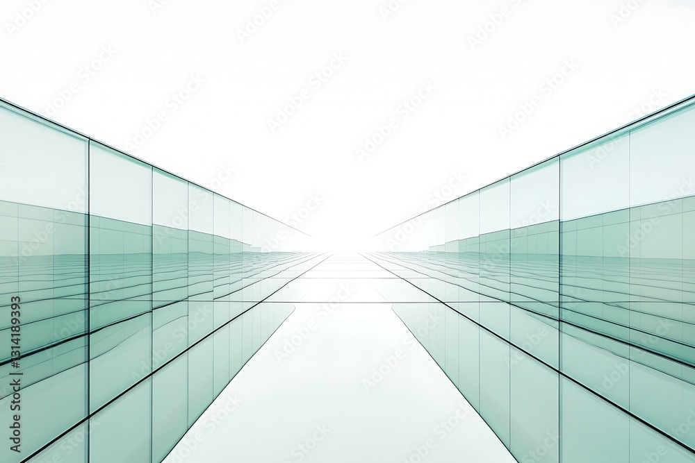 Obraz premium Modern Glass Architecture Perspective