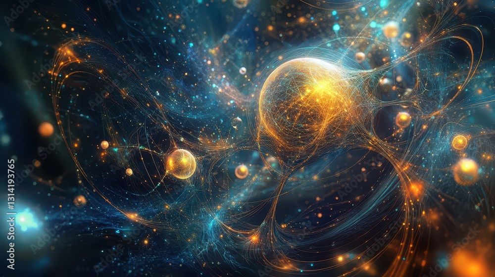 A close-up view of a textured sphere adorned with numerous tiny, colorful dots, radiating vibrancy, alongside a shimmering star that adds a touch of celestial beauty to the scene.