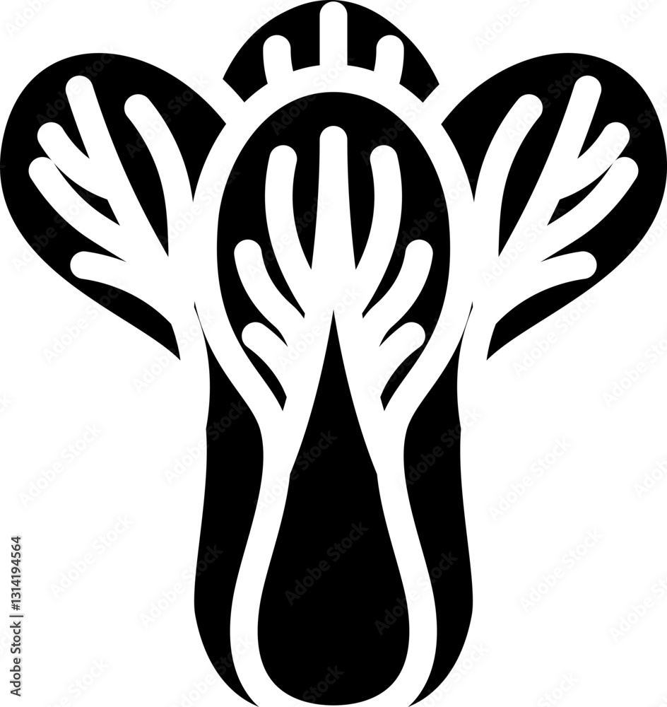 Obraz premium Bok Choy Glyph Icon
