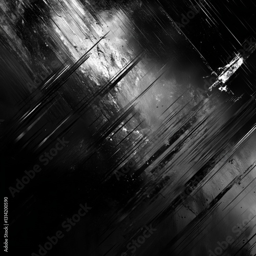 Dark Scratched Texture High Contrast Abstract Grunge Background