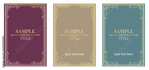 Set of luxury vintage frames and border. Design elements for packaging design and invitations. Old pattern, vintage vector frames. 