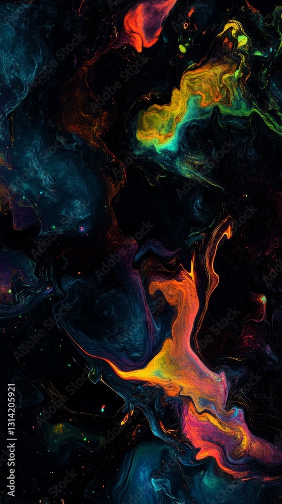 Fototapeta premium Mesmerizing Abstract Fluid Art: A Symphony of Colors and Textures for Modern Design and Creative Backdrops