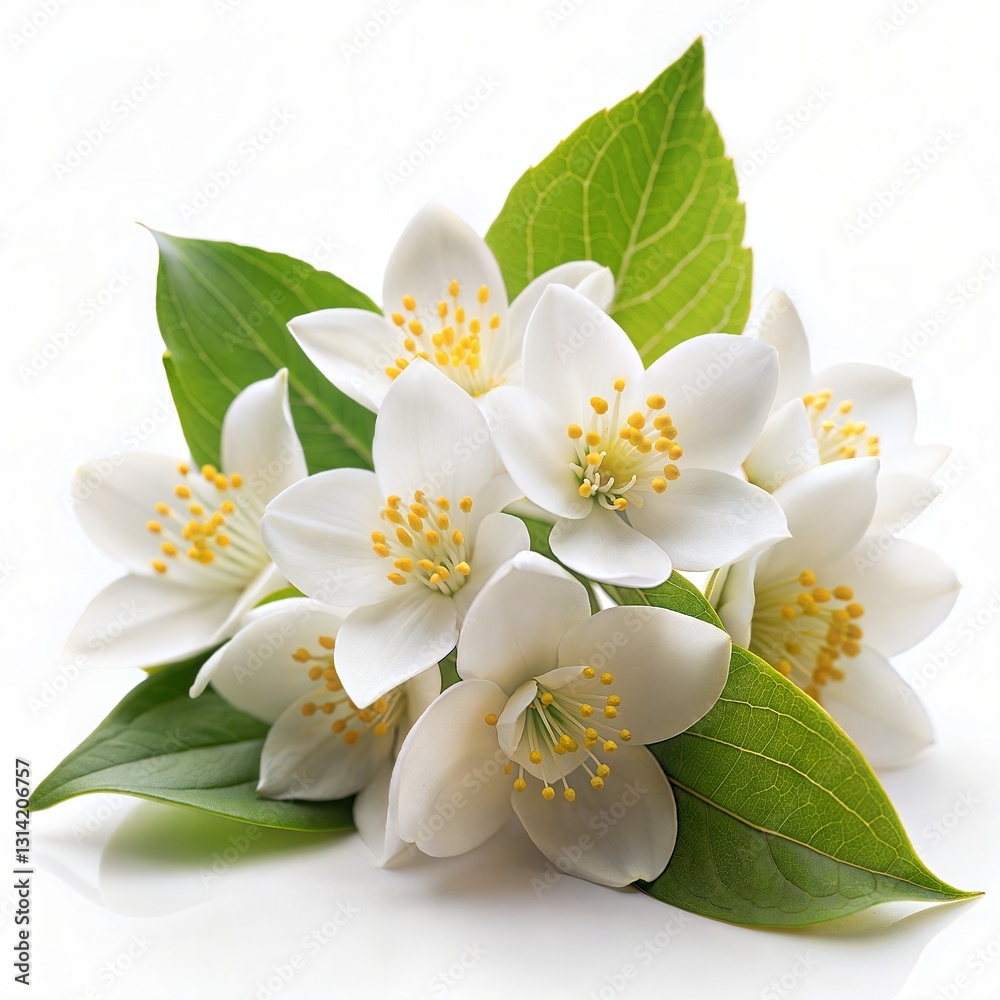 Fototapeta premium Beautiful Jasmine Drift Isolated on White Background