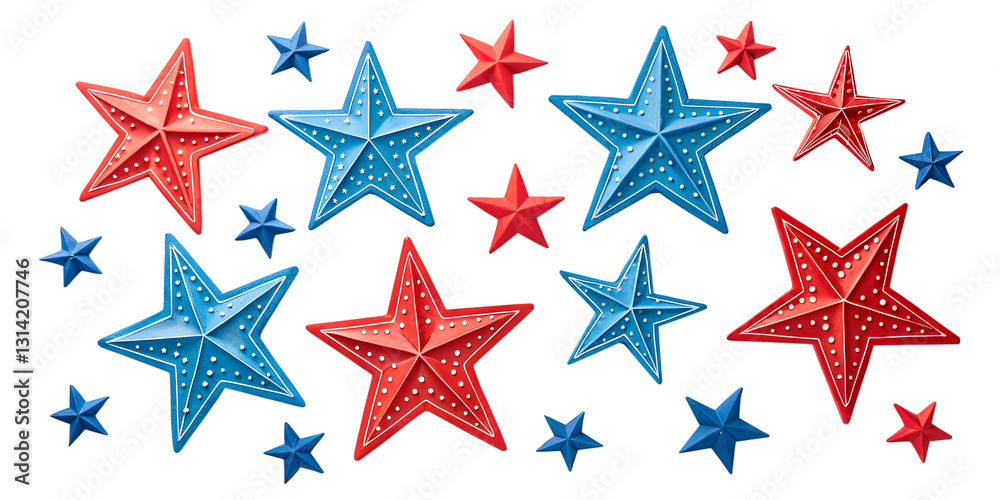 4th of july stars decoration isolated on white background png 4th of july stars decoration isolated on white background png