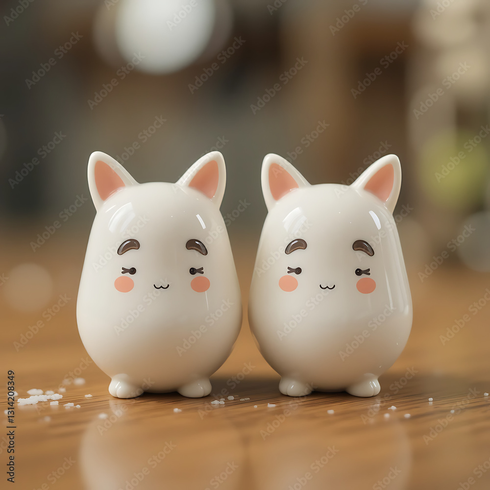 Adorable Ceramic Cat Figurines: Cute Couple Decor for Home Adorable Ceramic Cat Figurines: Cute Couple Decor for Home