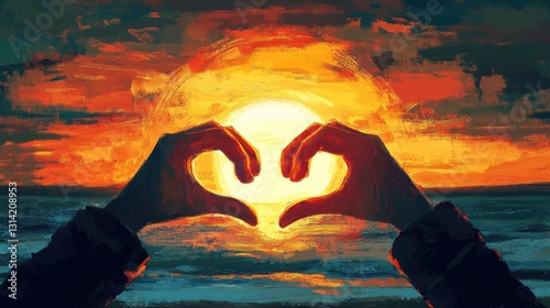 1. **Young woman demonstrating the love symbol by making a heart shape with her hands on World Heart Day.**