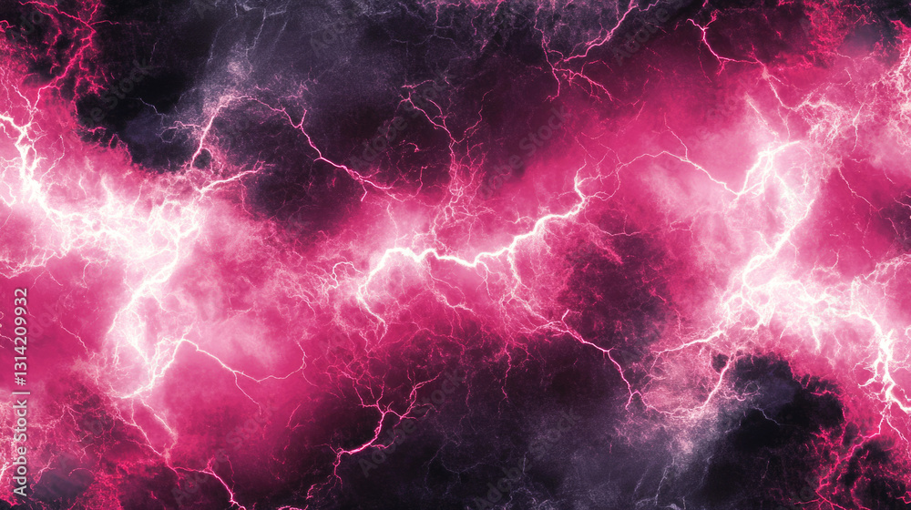 Vibrant pink lightning bolt energy pattern with electric texture Vibrant pink lightning bolt energy pattern with electric texture