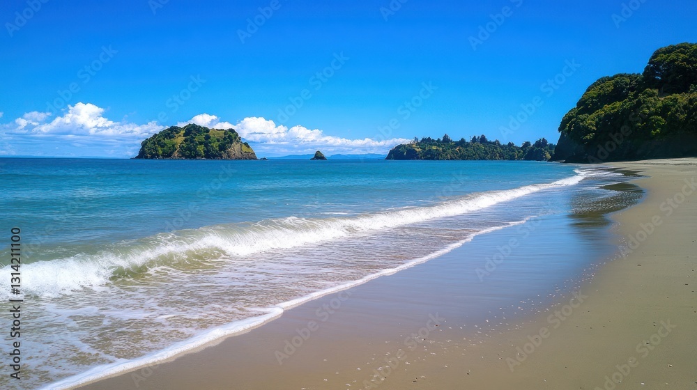 Serene Coastal Paradise: Island Views and Azure Waters Serene Coastal Paradise: Island Views and Azure Waters