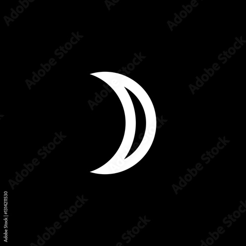 Crescent Moon with Cutout