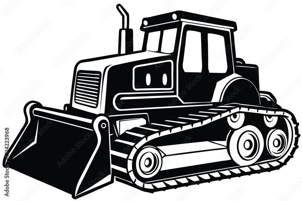 Naklejka premium Building Machine Silhouette