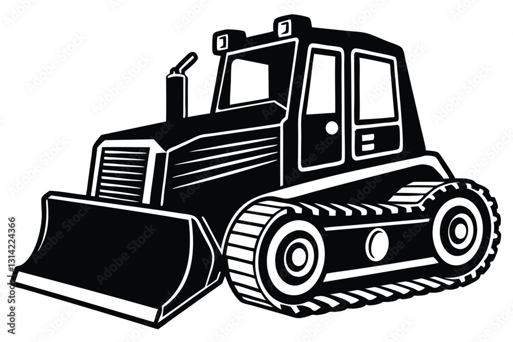 Naklejka premium Building Machine Silhouette