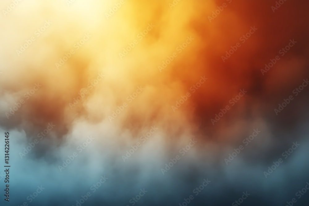 Obraz premium Abstract smoky cloudscape with warm and cool tones.