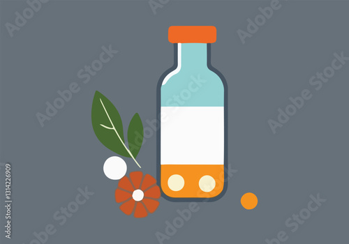 World Homeopathy Day Vector Designs - Herbal Remedies, Homeopathic Bottles, Natural Healing Icons for Social Media, T-Shirts, Stickers, Posters, Print Cards & Animated GIFs