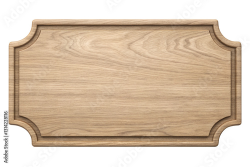 oblong decorative wooden signboard isolated on white background png