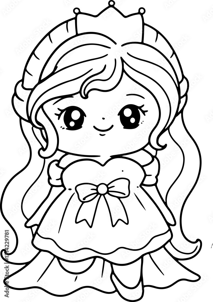 Fototapeta premium princess doodle