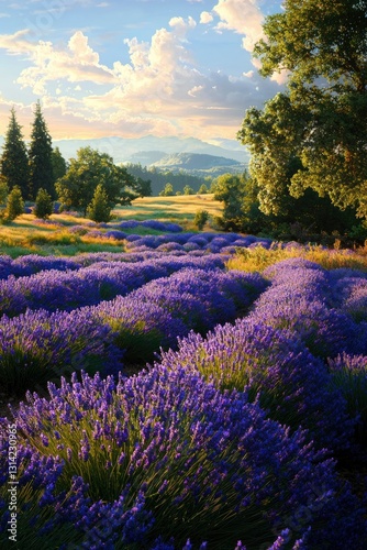 Lavender field at sunset (1)