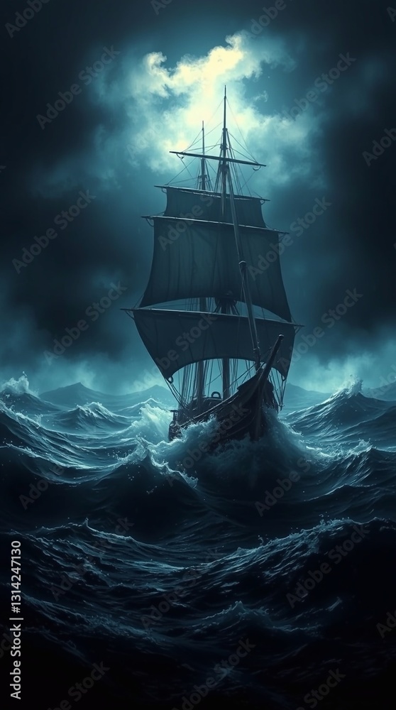Obraz premium ship in the sea