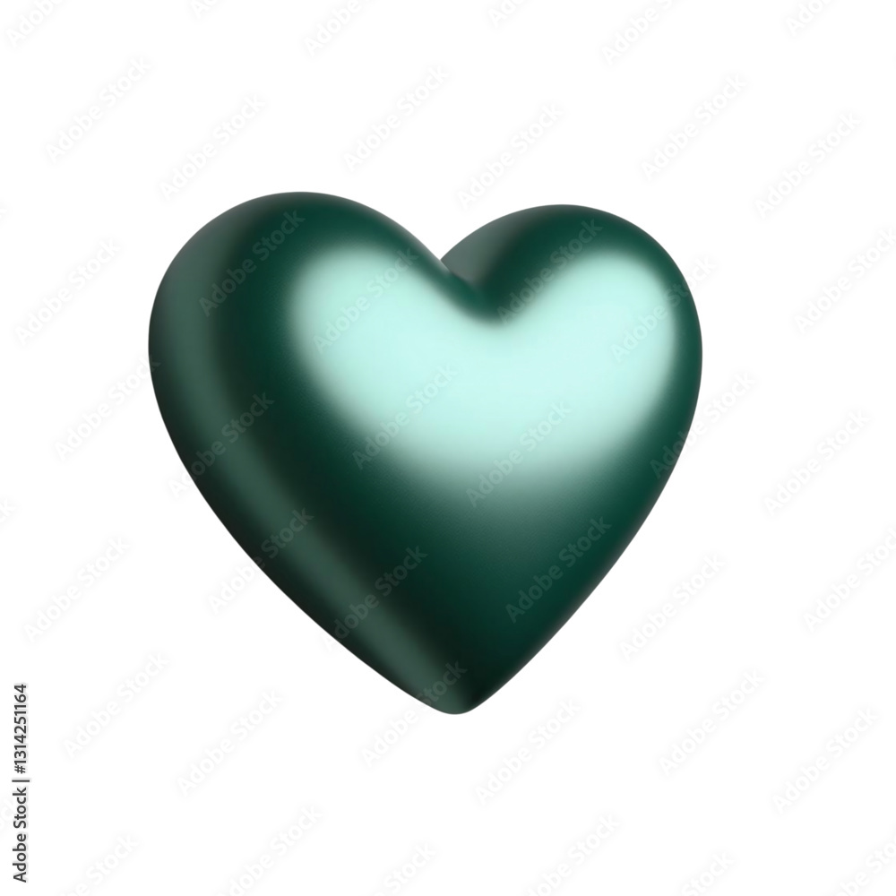 3D Metallic heart Illustration 3D Metallic heart Illustration