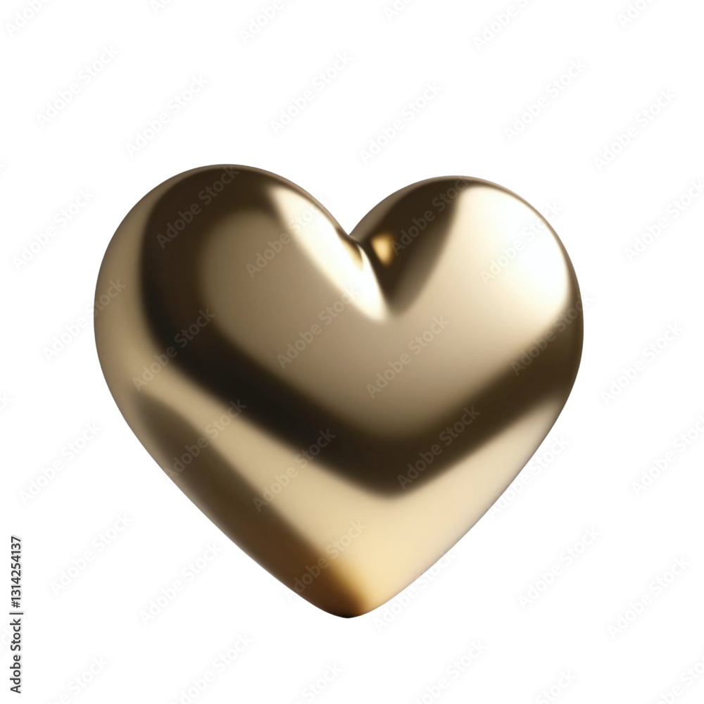 3D Metallic heart Illustration 3D Metallic heart Illustration