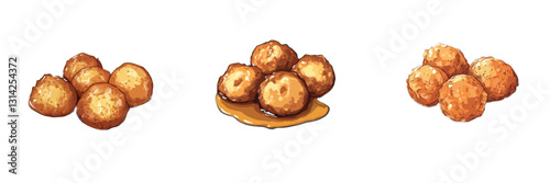 Delicious Sweet Fried Snacks on Plate