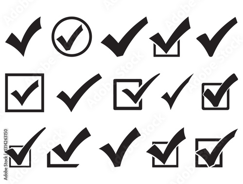 Check Mark silhouette white background