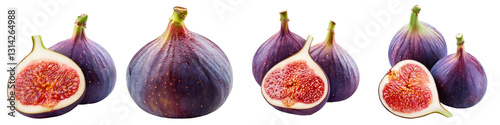 Obraz na płótnie Figs isolated on transparent background 