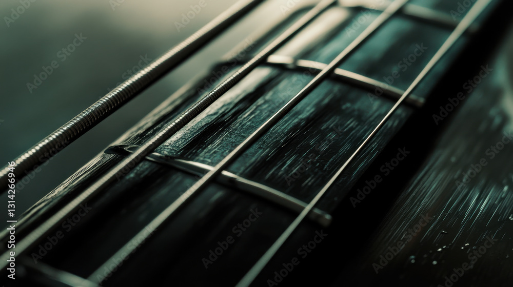 Extreme close-up of bass strings Extreme close-up of bass strings
