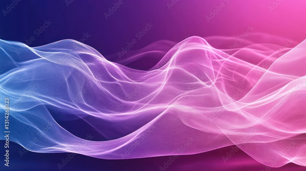 Fototapeta premium Abstract Waves, Pink Blue, Background, Design