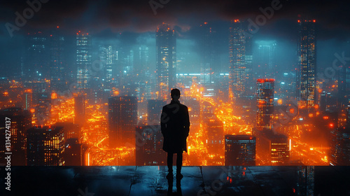 Business people leading the city