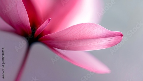 Blurred abstract pink flower petal with gradient transition